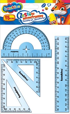 Zestaw geometryczny 4 elementy 15 cm ZWIERZAKI UCZNIAKI Zestaw geometryczny 4 elementy 15 cm ZWIERZAKI UCZNIAKI