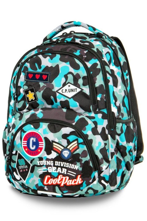 COOLPACK - DART L - PLECAK MŁODZIEZOWY - CAMO BLUE (BADGES)