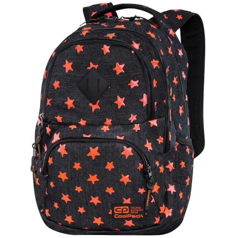 COOLPACK - DART - PLECAK MŁODZIEŻOWY - DENIM ORANGE STARS COOLPACK - DART - PLECAK MŁODZIEŻOWY - DENIM ORANGE STARS