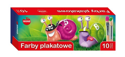Farby plakatowe 10 kolorów 20 ml Farby plakatowe 10 kolorów 20 ml