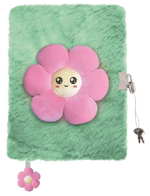 Pamiętnik z kłódką 3D "włochacz" A5 96 kartek MY LITTLE FRIEND, PINK FLOWER Pamiętnik z kłódką 3D "włochacz" A5 96 kartek MY LITTLE FRIEND, PINK FLOWER