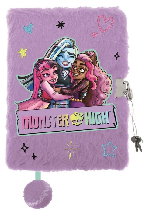 Pamiętnik z kłódką "włochacz" A5 96 kartek MONSTER HIGH Pamiętnik z kłódką "włochacz" A5 96 kartek MONSTER HIGH
