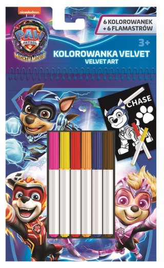 Zestaw aksamitnych kolorowanek z flamastrami 12 elementów PSI PATROL