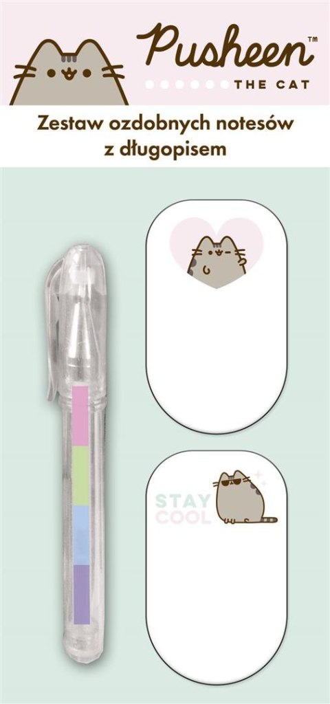 Zestaw mini długopis + 2 notesy 3 elementy PUSHEEN Zestaw mini długopis + 2 notesy 3 elementy PUSHEEN
