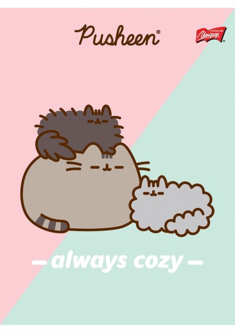 Zeszyt A5 32 kartki linia dwukolorowa okładka laminowana 70 g/m2 PUSHEEN Zeszyt A5 32 kartki linia dwukolorowa okładka laminowana 70 g/m2 PUSHEEN