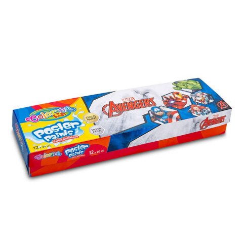 DISNEY COLORINO - FARBY PLAKATOWE 20 ML 12 KOL - AVENGERS DISNEY COLORINO - FARBY PLAKATOWE 20 ML 12 KOL - AVENGERS