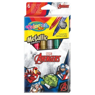 DISNEY COLORINO - FLAMASTRY METALICZNE 6 KOL - AVENGERS