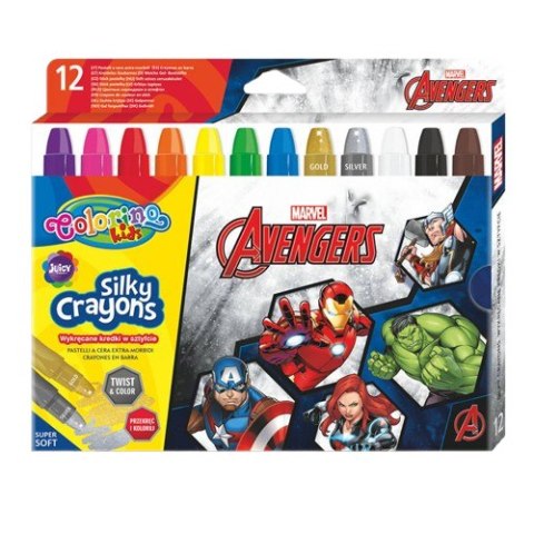 DISNEY COLORINO - KREDKI ŚWIECOWE ŻELOWE W SZTYFCIE 12 KOL - AVENGERS DISNEY COLORINO - KREDKI ŚWIECOWE ŻELOWE W SZTYFCIE 12 KOL - AVENGERS