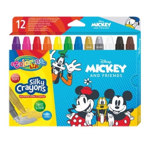 DISNEY COLORINO - KREDKI ŚWIECOWE ŻELOWE W SZTYFCIE 12 KOL - MICKEY DISNEY COLORINO - KREDKI ŚWIECOWE ŻELOWE W SZTYFCIE 12 KOL - MICKEY