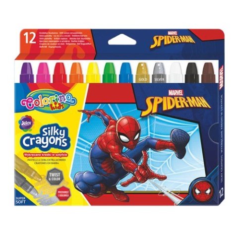 DISNEY COLORINO - KREDKI ŚWIECOWE ŻELOWE W SZTYFCIE 12 KOL - SPIDERMAN/ DISNEY COLORINO - KREDKI ŚWIECOWE ŻELOWE W SZTYFCIE 12 KOL - SPIDERMAN/