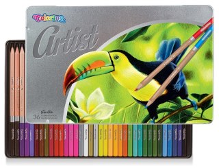 Colorino artist kredki ołówkowe okrągłe 36 kolorów metalowe pudełko