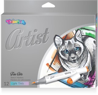 Colorino artist markery do szkicowania pastelowe 12 kolorów dla dziecka