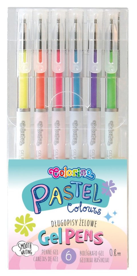 Colorino pastel długopisy żelowe 6 kolorów pastelowe Colorino pastel długopisy żelowe 6 kolorów pastelowe