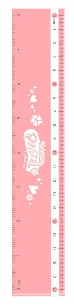 Colorino pastel linijka 20 cm mix kolor 1 sztuka pastelowe