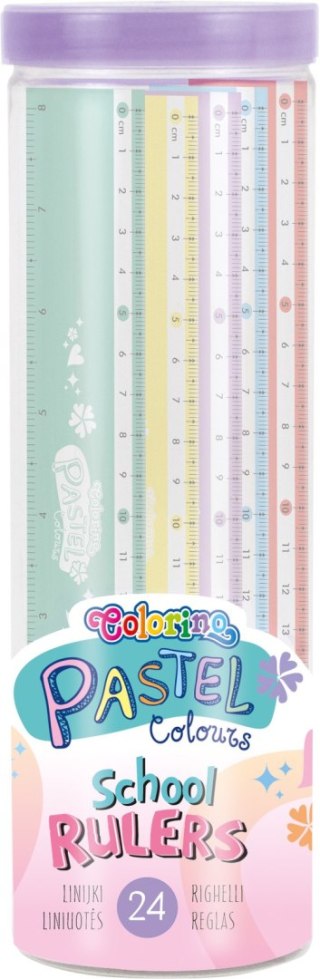 Colorino pastel linijka 20 cm mix kolor 1 sztuka pastelowe