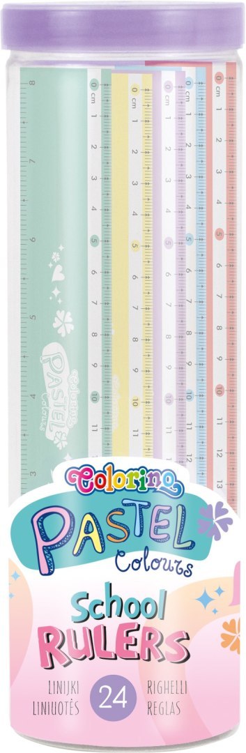 Colorino pastel linijka 20 cm mix kolor 1 sztuka pastelowe Colorino pastel linijka 20 cm mix kolor 1 sztuka pastelowe