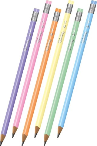 Colorino pastel ołówek okrągły z gumką hb 1 sztuka