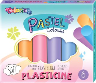 Colorino pastel plastelina szkolna colorino 6 kolorów pastelowych