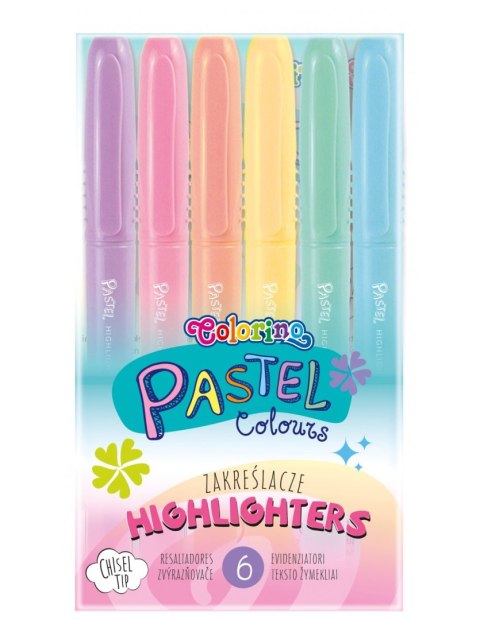 Colorino pastel zakreślacze 6 kolorów Colorino pastel zakreślacze 6 kolorów