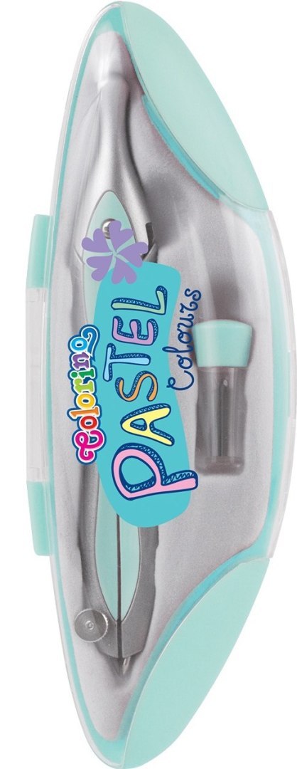 Cyrkiel z grafitową końcówką zestaw 2 elementy pastel colorino mix kolorów Cyrkiel z grafitową końcówką zestaw 2 elementy pastel colorino mix kolorów
