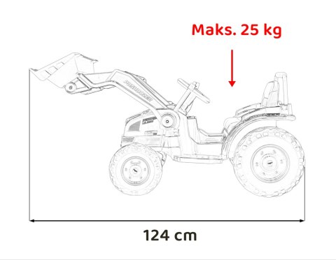 Koparka Traktor na akumulator dla dzieci Zielony + Ruchome Ramię Łyżka + Pilot + Wolny Start + Radio FM + LED