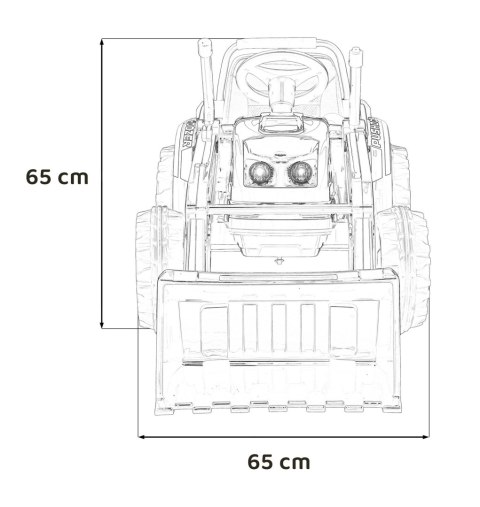 Koparka Traktor na akumulator dla dzieci Zielony + Ruchome Ramię Łyżka + Pilot + Wolny Start + Radio FM + LED