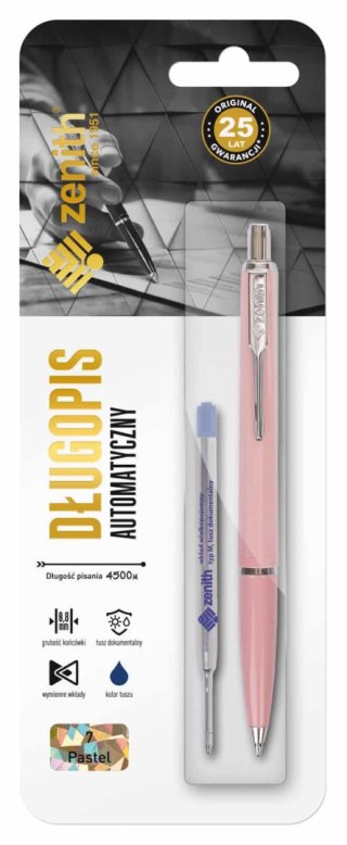 Długopis automatyczny 0,8mm ZENITH 7 PASTEL mix kol +wkład -1+1szt. blister