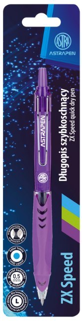 Długopis automatyczny szybkoschnący z gumowym uchwytem ASTRAPEN ZX 1 szt