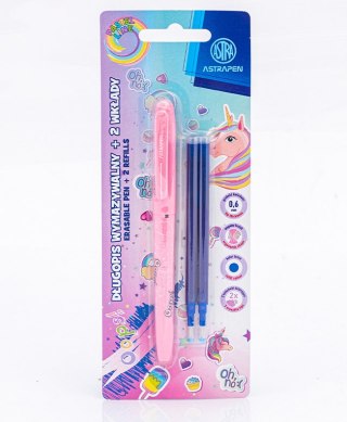Długopis wymazywalny 0,6 mm ASTRAPEN Oops! Unicorn - 1+ 2 wkłady blister