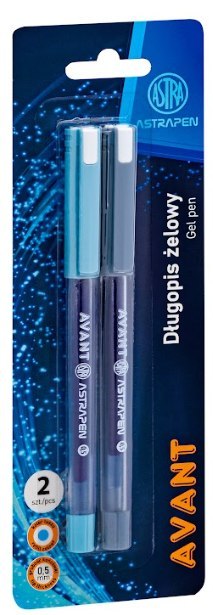 Długopis żelowy ze skuwką 0,5 mm ASTRAPEN Avant - 2 szt. blister