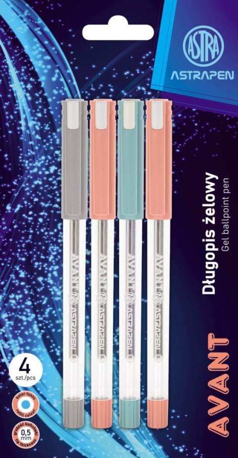 Długopis żelowy ze skuwką 0,5 mm ASTRAPEN Avant - 4 szt. blister Długopis żelowy ze skuwką 0,5 mm ASTRAPEN Avant - 4 szt. blister