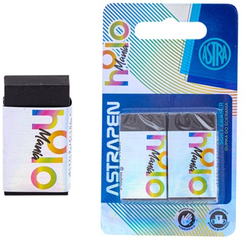 Gumka czarna ASTRAPEN HOLOmania - 2 szt. blister Gumka czarna ASTRAPEN HOLOmania - 2 szt. blister