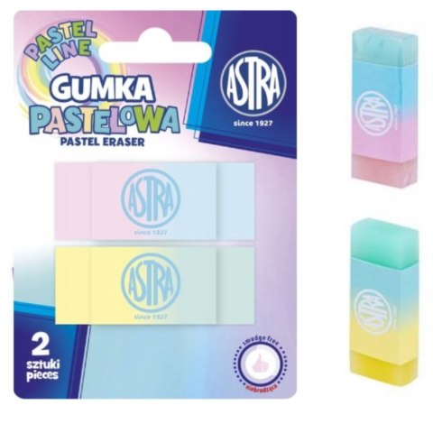 Gumka dwukolorowa pastelowa ASTRA Pastel Line - blister 2 szt. Gumka dwukolorowa pastelowa ASTRA Pastel Line - blister 2 szt.
