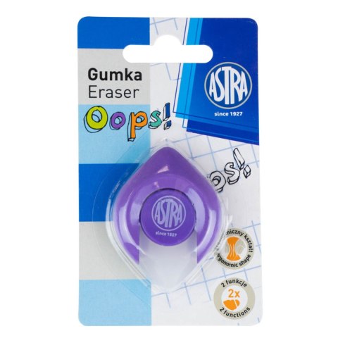 Gumka dwustronna do długopisów i ołówków ASTRAPEN OOPS! 1 szt.blister Gumka dwustronna do długopisów i ołówków ASTRAPEN OOPS! 1 szt.blister