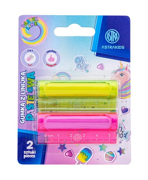 Gumka i linijka 2 w 1 ASTRAKIDS Unicorn - blister 2 szt. Gumka i linijka 2 w 1 ASTRAKIDS Unicorn - blister 2 szt.