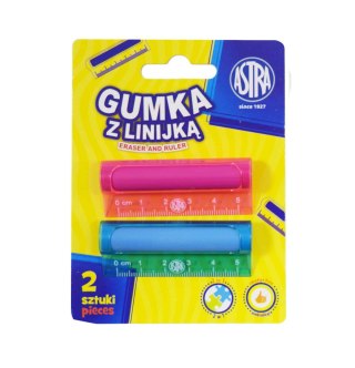 Gumka i linijka 5cm 2w1 ASTRA - 2 szt. blister