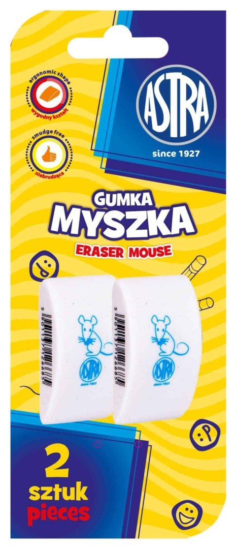Gumka myszka ASTRA - 2 szt. blister Gumka myszka ASTRA - 2 szt. blister