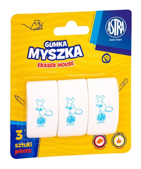 Gumka myszka ASTRA - 3 szt. blister Gumka myszka ASTRA - 3 szt. blister