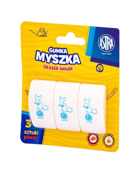 Gumka myszka ASTRA - 3 szt. blister Gumka myszka ASTRA - 3 szt. blister