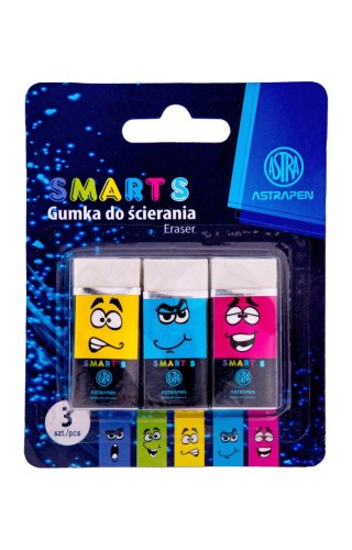 Gumka ołówkowa ASTRAPEN SMART S - 3 szt. blister