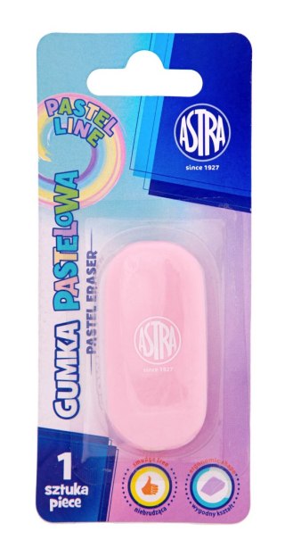 Gumka owalna pastelowa ASTRA PASTEL LINE - 1 szt. blister