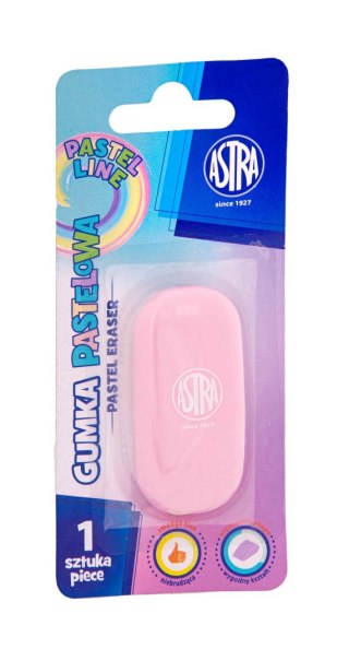 Gumka owalna pastelowa ASTRA PASTEL LINE - 1 szt. blister