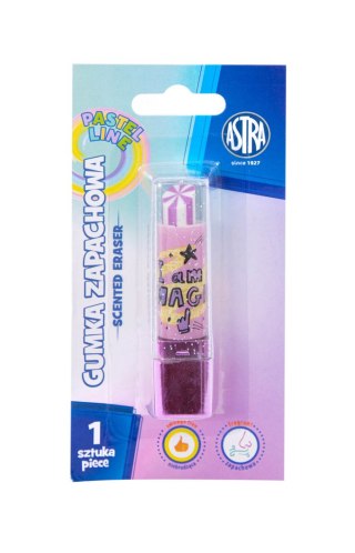 Gumka zapachowa w kształcie szminki ASTRA PASTEL LINE - 1 szt. blister