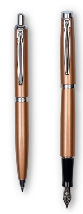 Komplet ZENITH 60 ELEGANCE GOLD ROSE-Pióro + Długopis w etui