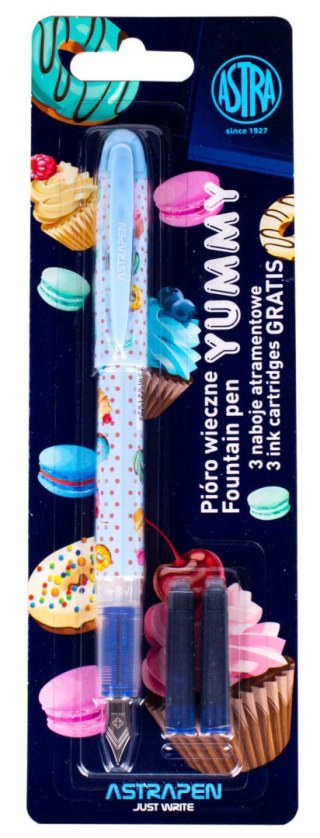 Pióro wieczne ASTRAPEN Yummy + 3 naboje atramentowe - 1+3 szt. blister