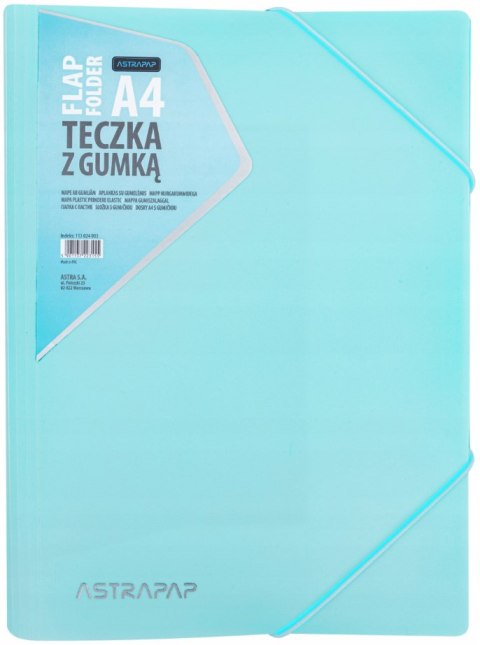 Teczka z gumką ASTRAPAP PP PASTEL LINE - mix kolorów