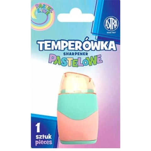 Temperówka i gumka pastelowa 2w1 ASTRA PASTEL LINE - 1 szt. blister Temperówka i gumka pastelowa 2w1 ASTRA PASTEL LINE - 1 szt. blister