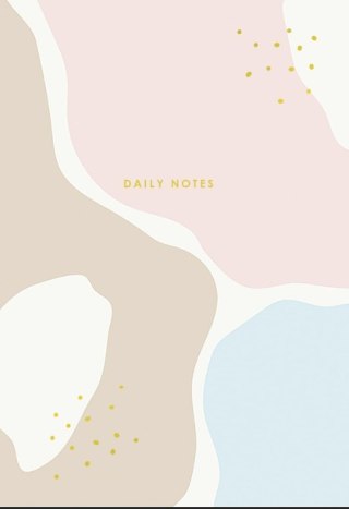 Brulion A4 kratka 80k kremowy papier, "Daily notes"