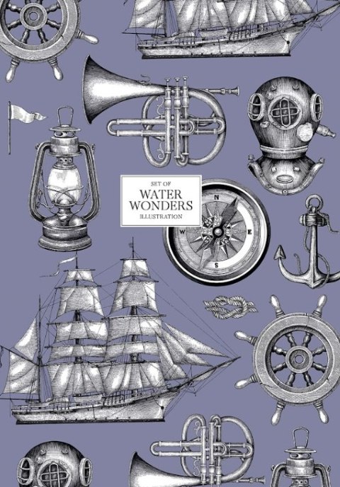 Brulion A4 kratka 80k kremowy papier, "Water wonders" Brulion A4 kratka 80k kremowy papier, "Water wonders"