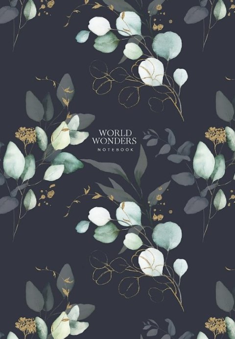 Brulion A4 kratka 80k kremowy papier, "World wonders" Brulion A4 kratka 80k kremowy papier, "World wonders"